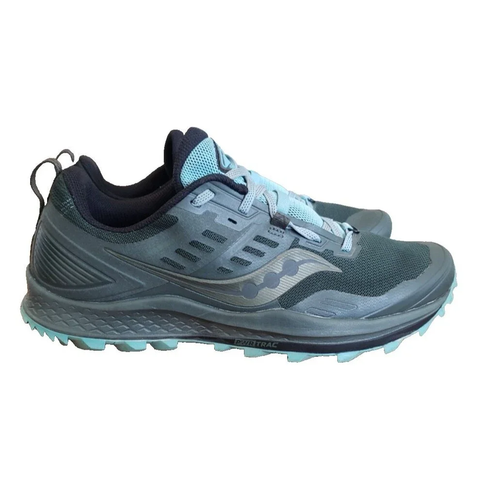 Saucony Peregrine 10 Women's Size 12 Trail Running Shoes Pine Marine